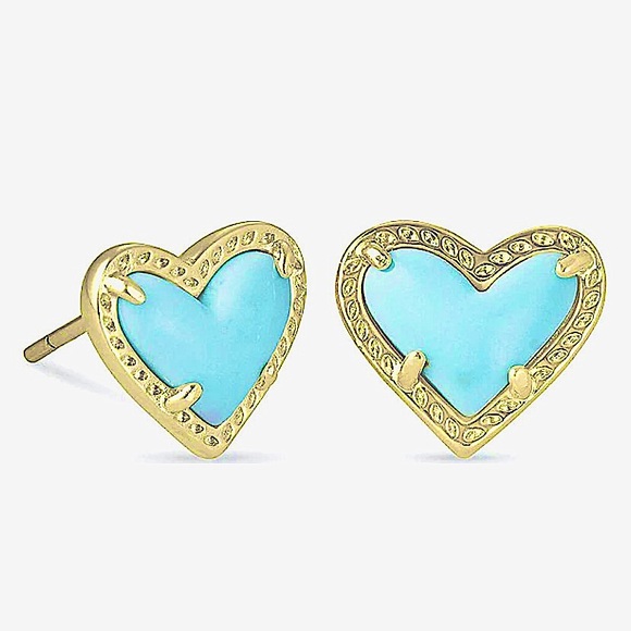 Kendra Scott Jewelry - 5⭐️KENDRA SCOTT Ari Gold Stud Earrings in Turquoise Magnesite